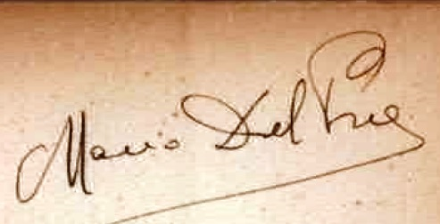 Firma autografa di Mario Dal Pra